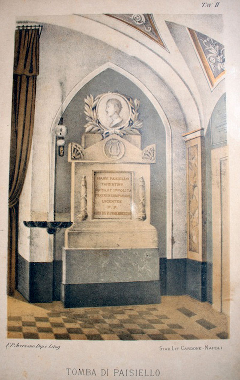 Tomba di Paisiello oculistica libreria manuali roma antiquaria 