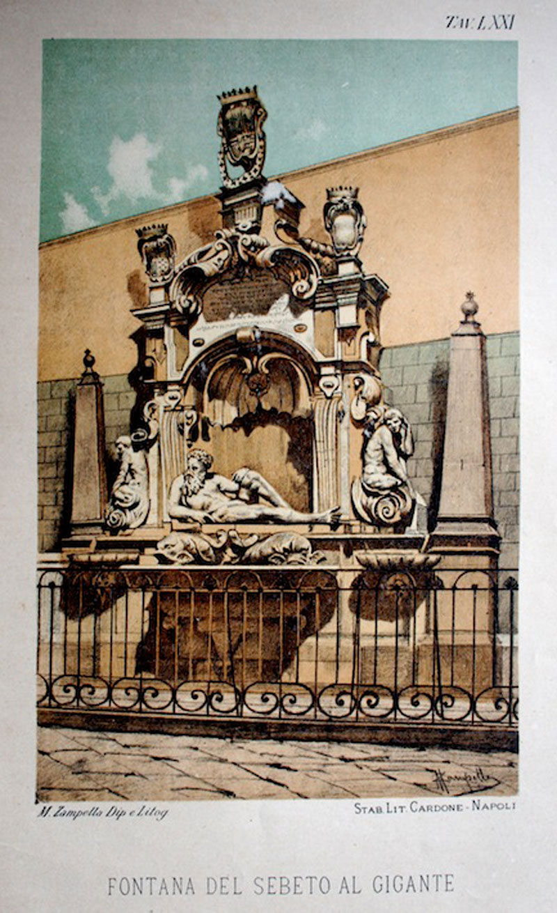 Fontana del Sebeto al Gigante libreria quadri antiquaria francesi londra 