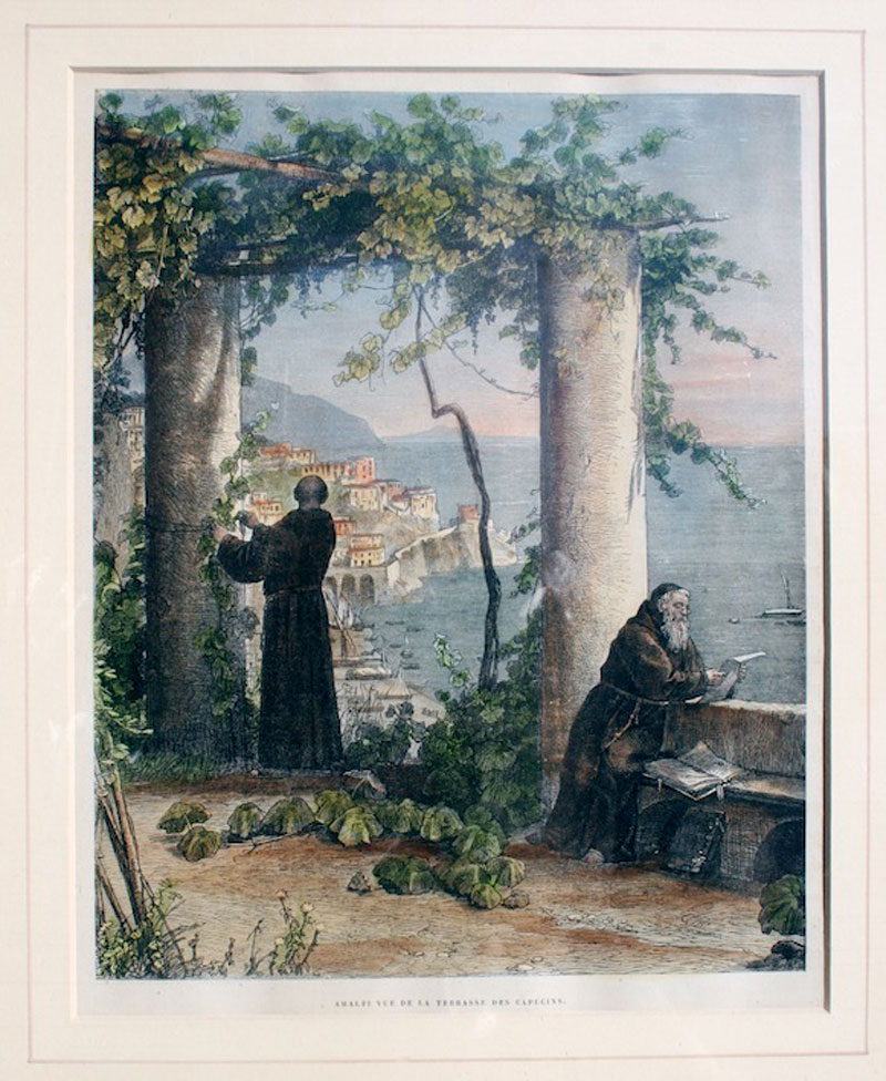 Veduta di Amalfi dal giardino d Cappuccini libri antiquaria libri bibliofili antichi 